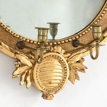 A late 18th century Gustavian mirror sconce.
