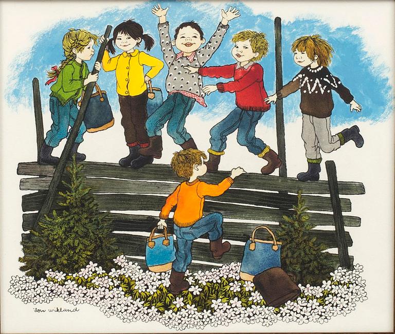 ILON WIKLAND, blandteknik, signerad.