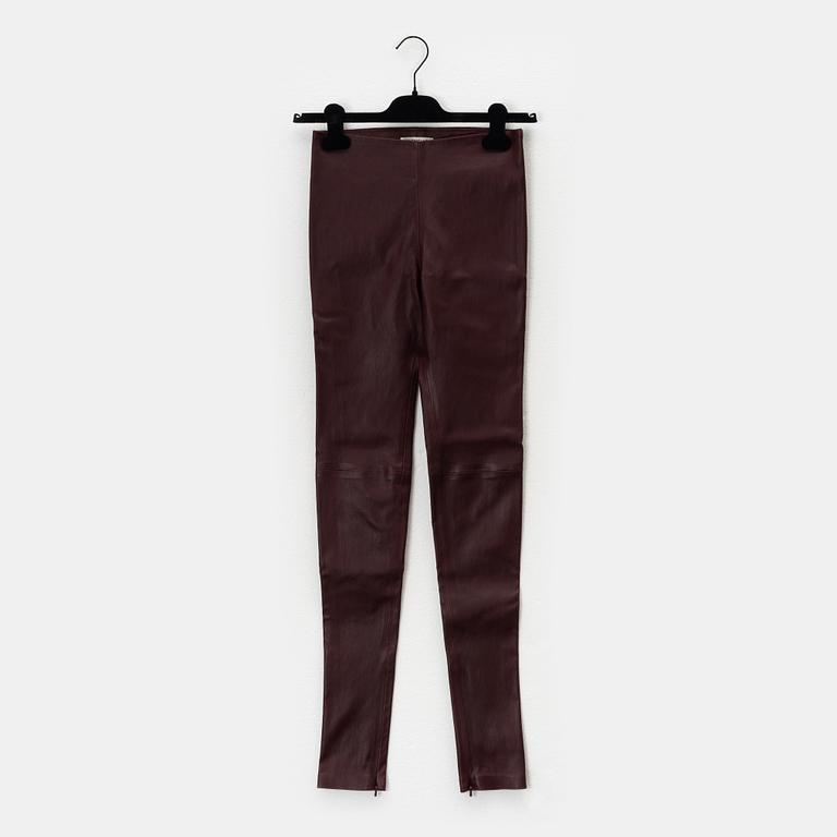 Balenciaga, A pair of leather pants, size 34.