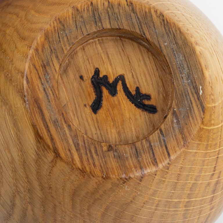 Magnus Ek, a set of seven oak wood bowls for Oaxen Krog, 2019-2020.