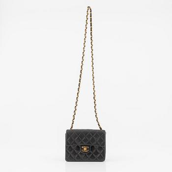 Chanel Vintage Brown Quilted Lambskin Classic Mini Square Flap Bag, myGemma