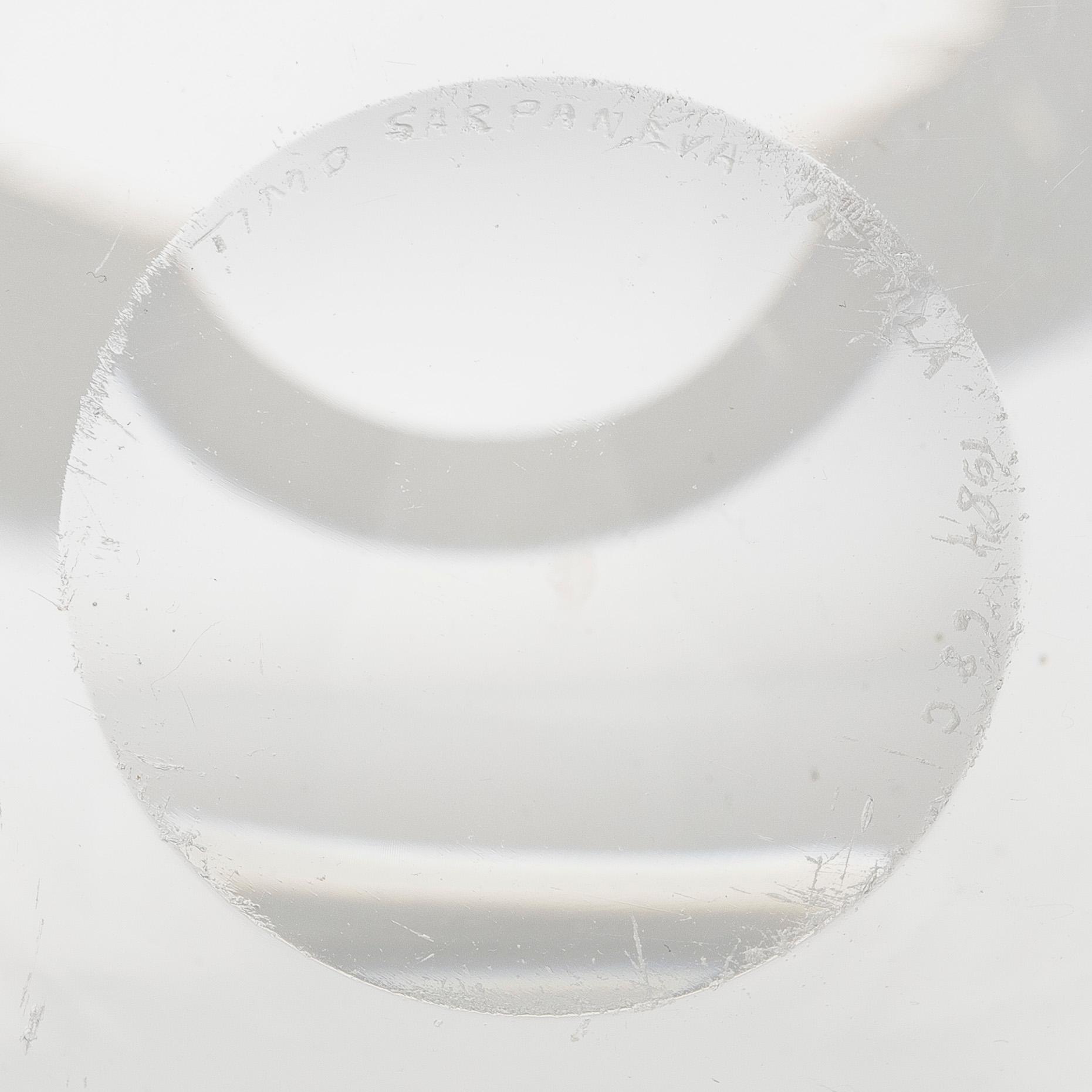 Timo Sarpaneva, glasskulptur, "Claritas", signerad Timo Sarpaneva Iittala 1984 68C.