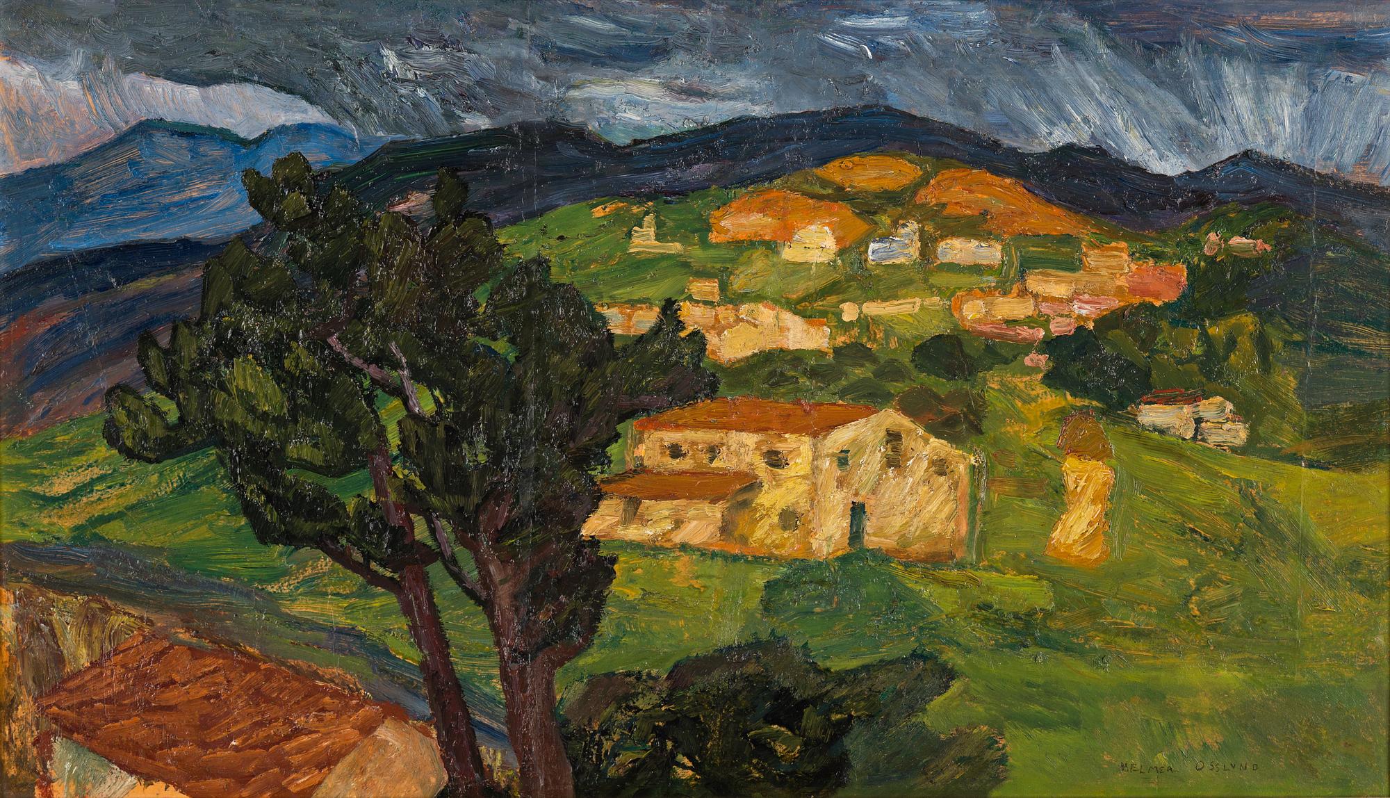 Helmer Osslund, "I stadens utkant, Siena" (On the outskirts of town, Siena, scene from Italy).