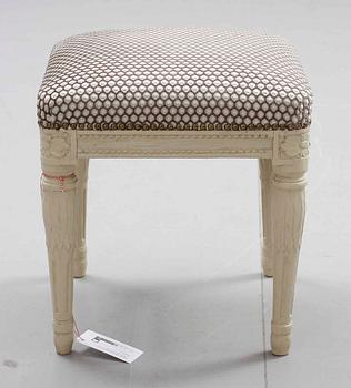 TABURETT, gustavianskt provinsarbete omkr 1800.