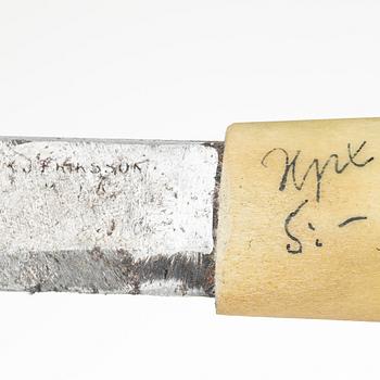 Nine half-horn knives, unidentified craftsman.