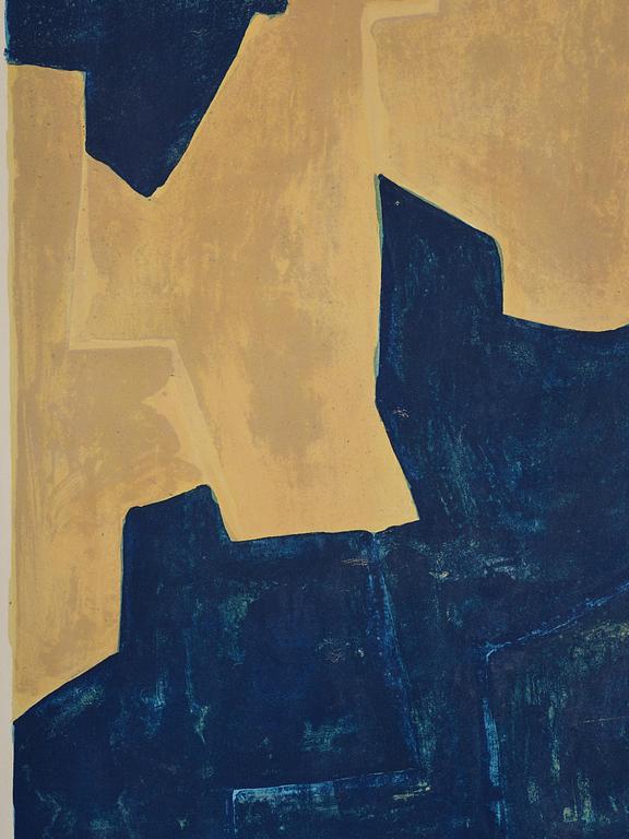 Serge Poliakoff, "Composition bleue et orange".