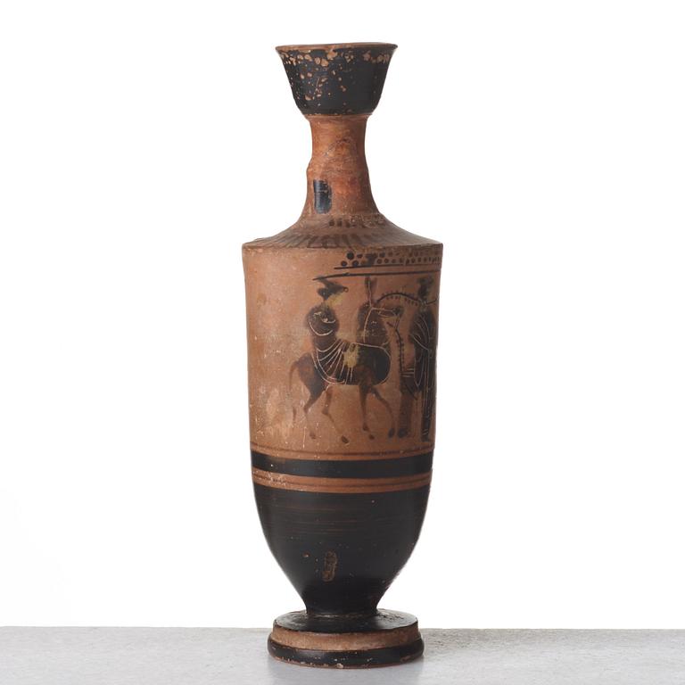 An Attic black-figured Lekhytos, probably late 5th Century B.C.