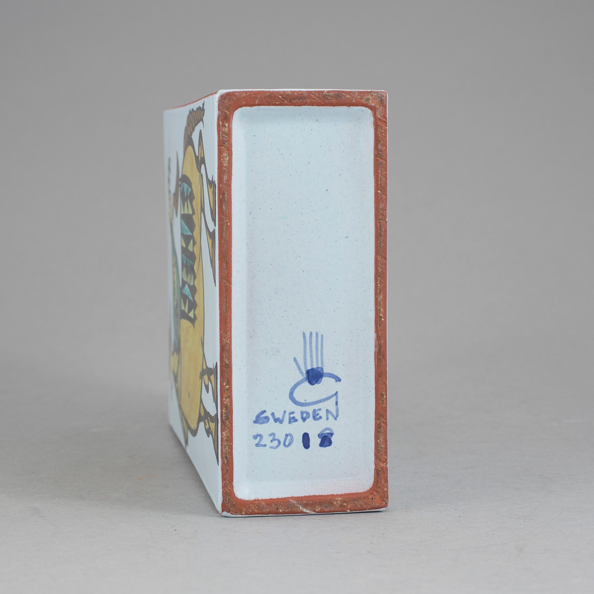 VAS, fajans, "Karneval", Stig Lindberg, Gustavsbergs studio, i produktion 1958-1962.