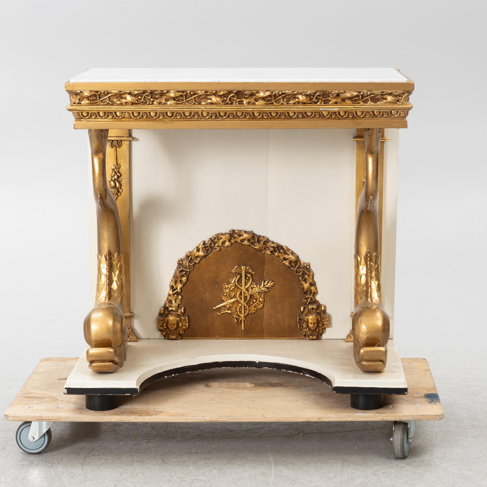 Console table, Empire, first half of the 19th century.