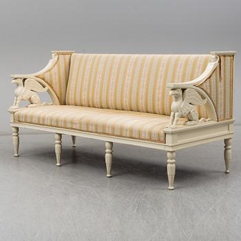 An early 20th century late gustavian style sofa.