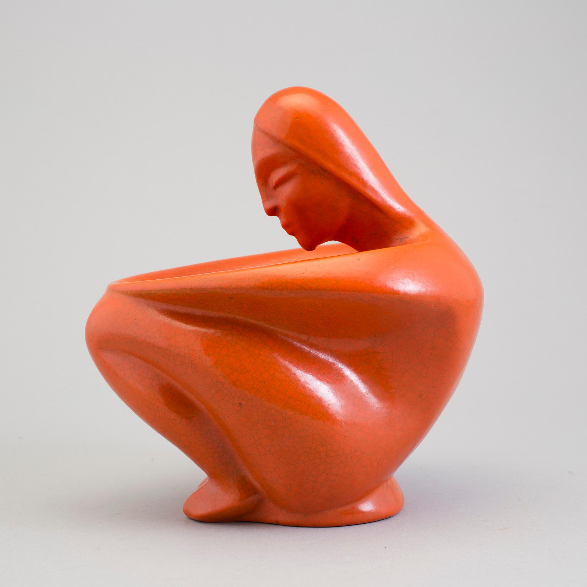 GÉZA GORKA, a ceranmic sculpture from Nógrádveröce, Hungary, 1930's.