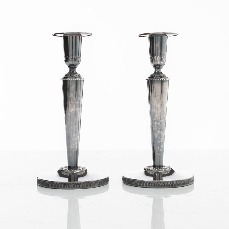 Ceson, ljusstakar, ett par, silver, Stockholm 1971.