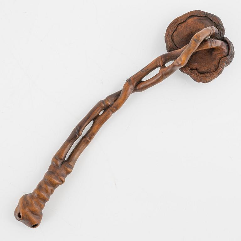 Penselställ med ruyistav, hardwood. Kina, 1900-tal.