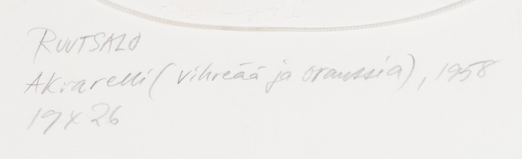 Eino Ruutsalo, "Vihreää ja oranssia" (Grönt och orange).
