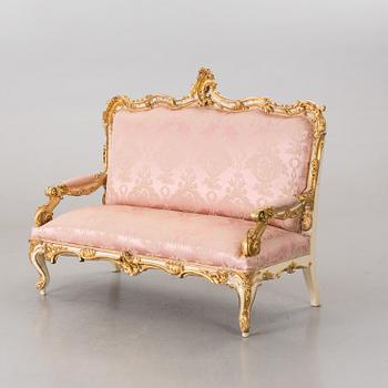 SOFFA Louis XV-stil 1800-talets senare del.