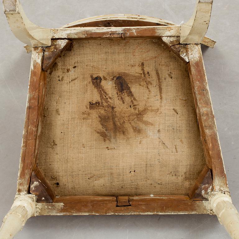 STOLAR, 2 stycken snarlika, gustavianska, varav en signerad Melchior Lundberg, 1700-tal.