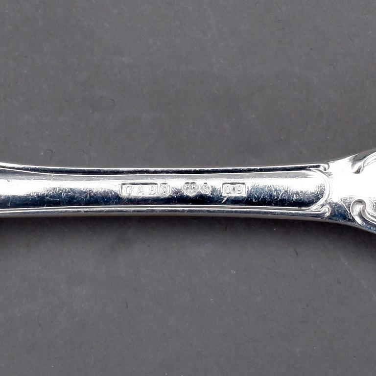 BESTICKSERVIS, 174 delar, silver, GAB, Stockholm, vikt 4658 gram exklusive knivar med stålblad.