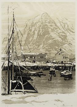 Lars Lerin, Motiv från Lofoten.