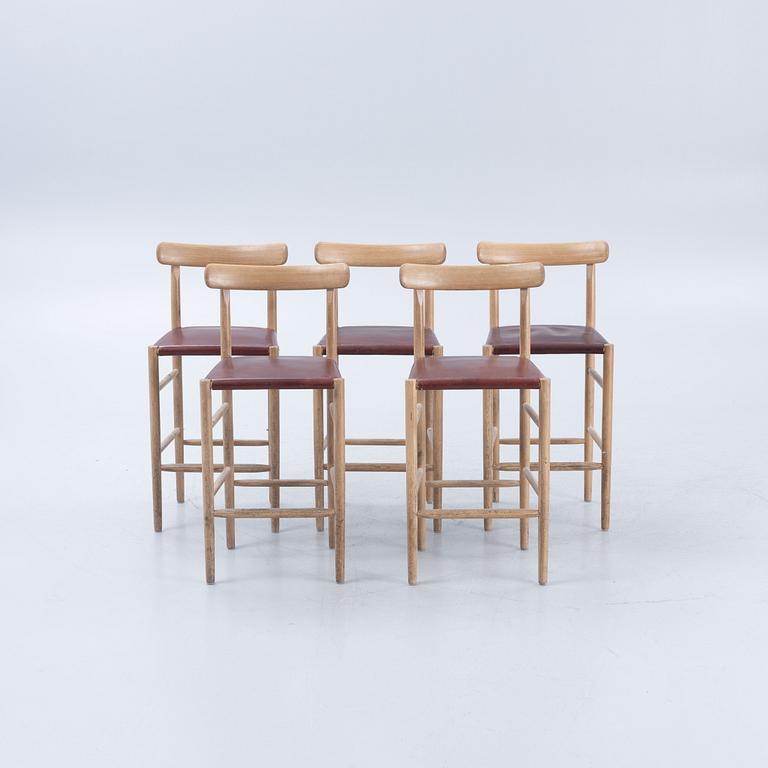 Jasper Morrison, bar stools, 5 pcs, "Lightwood", Maruni Collection, Japan.