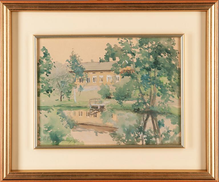 HUGO BACKMANSSON, gouache, signerad och daterad 1933.