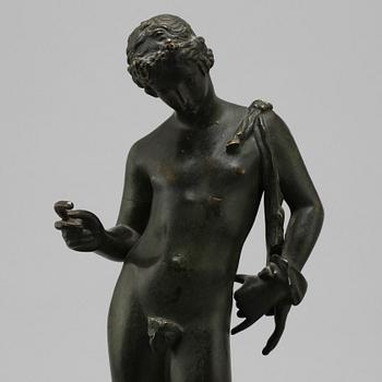 FIGURIN, patinerad brons, Musée de Naples, 1900-tal.