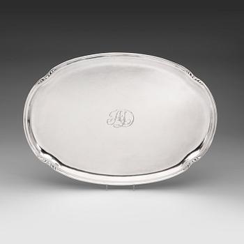 A W.A. Bolin silver tray, Stockholm 1931.