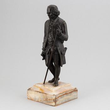 Jean Claude François Rosset, after. Sculpture. Bronze in stone base. height 38 cm.