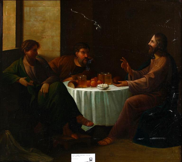 OKÄND KONSTNÄR, olja på duk. 1800-tal.