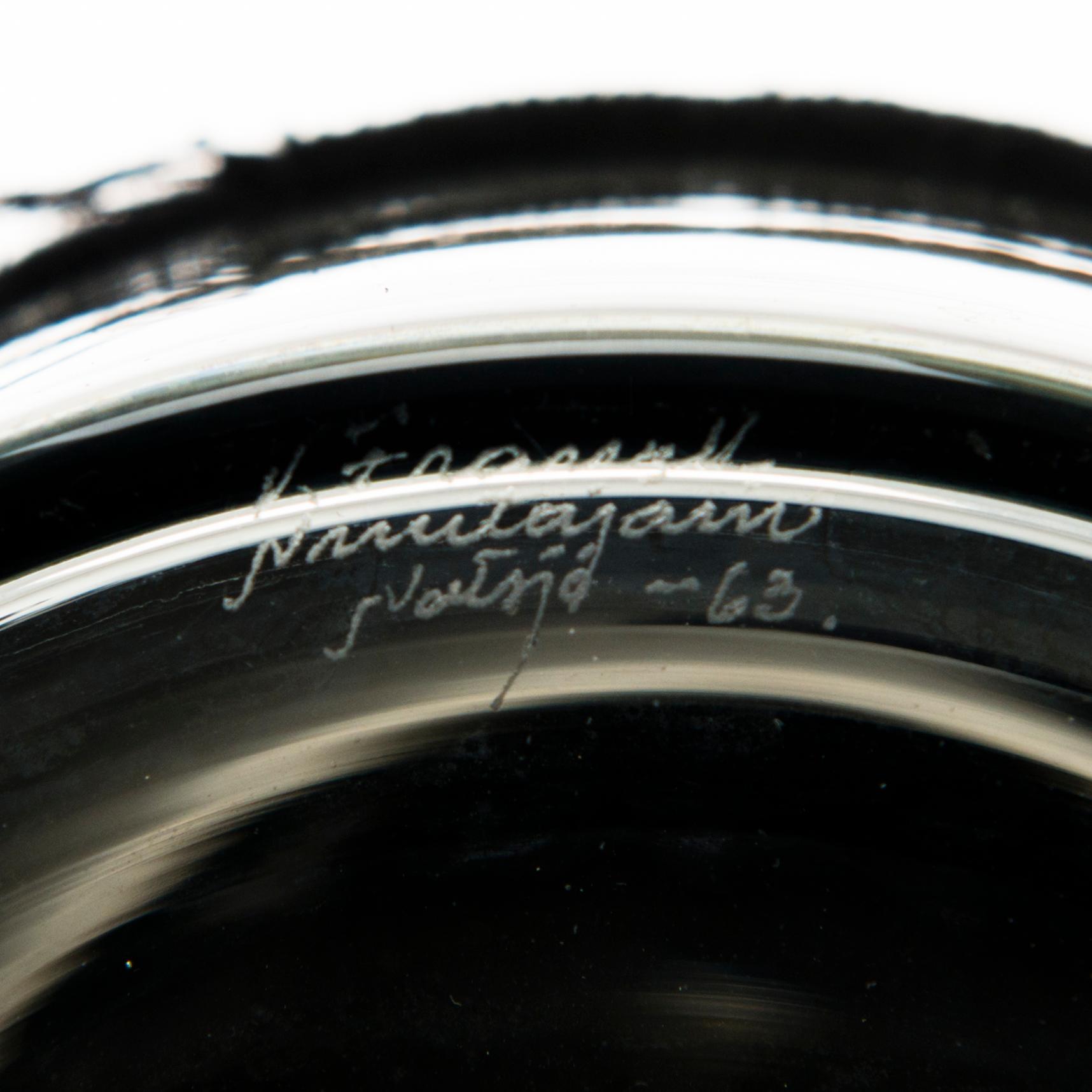 KAJ FRANCK, A decanter signed K. Franck, Nuutajärvi Notsjö -63.