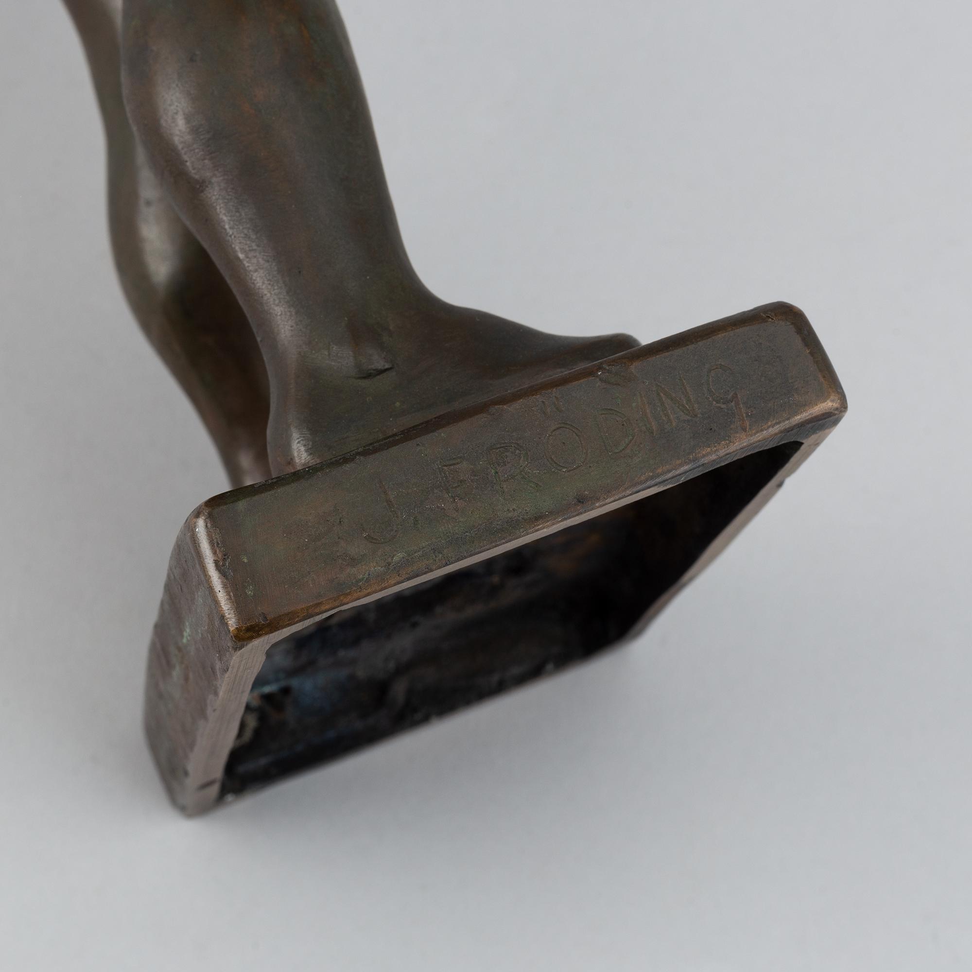 Jonas Fröding, sculpture. Signed. Bronze.