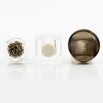 Siv Lagerström, three acrylic rings, 1970s.