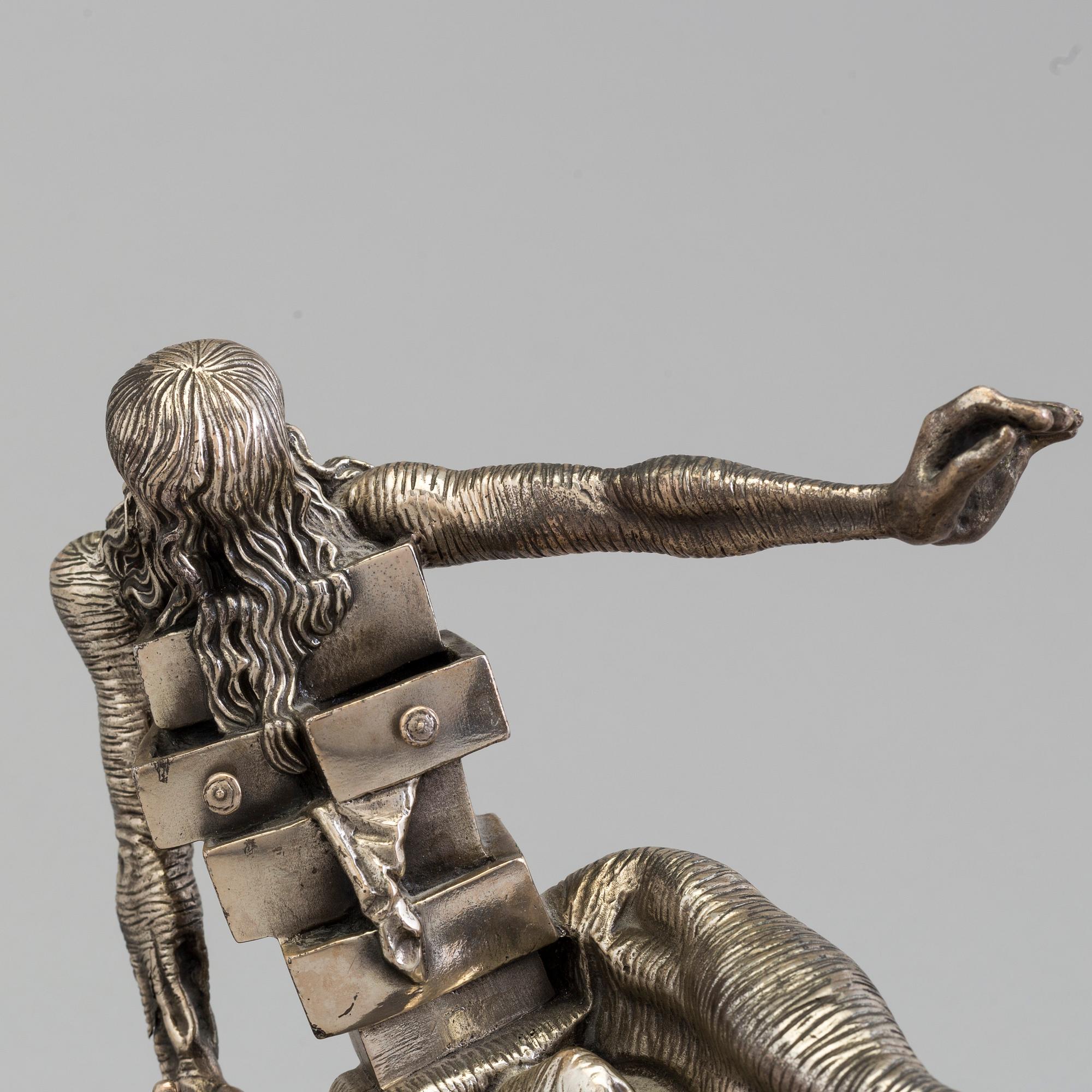 SALVADOR DALÍ, sterling silver, 1982, signed Dali and numbered 068/330-A. Founders marks Foneria Mirbosa, Barcelona.