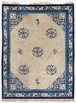 Rug, China, "antique finish", modern, 365x275 cm.