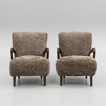 Armchairs, a pair, Swedish Modern, 1930s/40s.