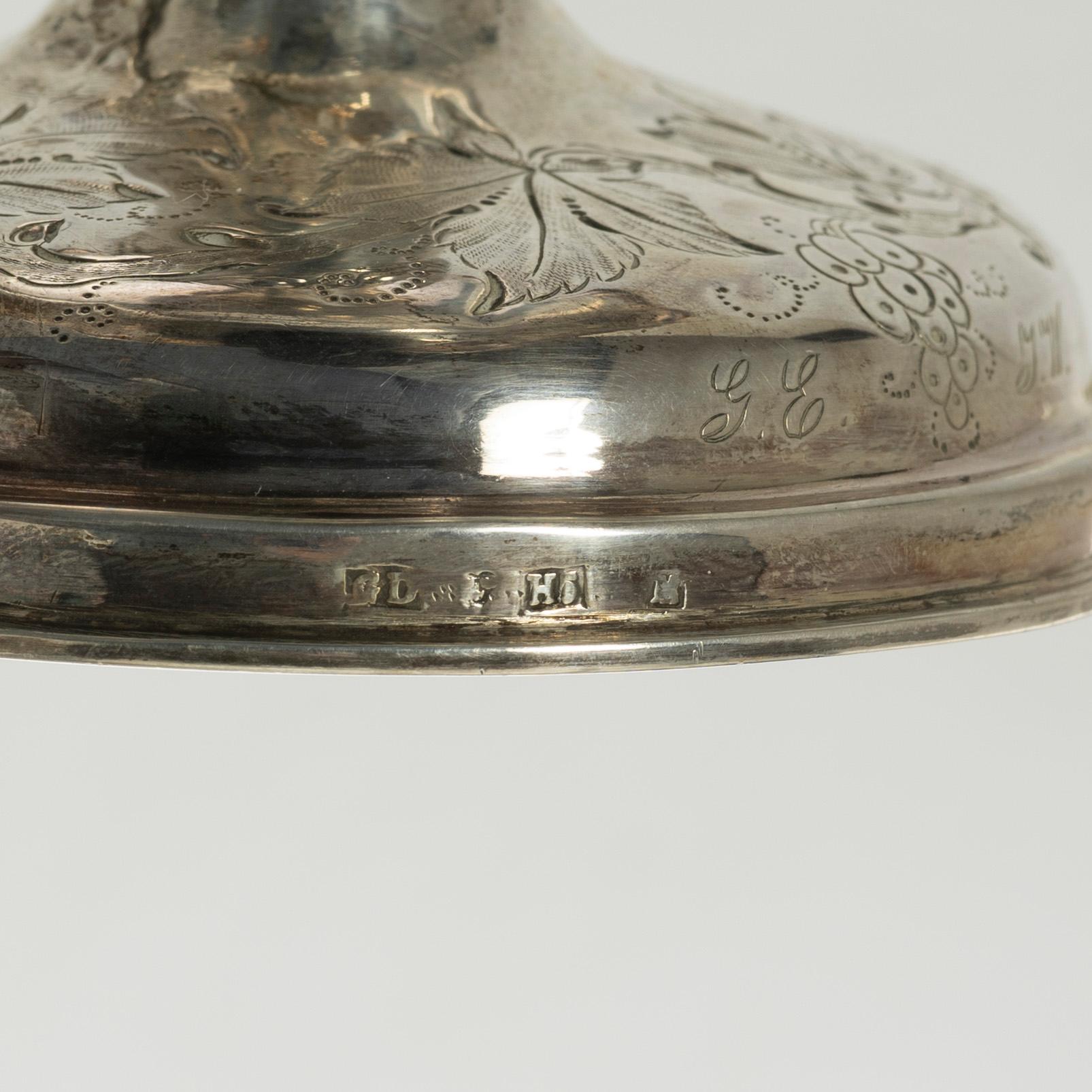 Gustav Dahlgren, bowl on foot, silver, Malmö 1862.