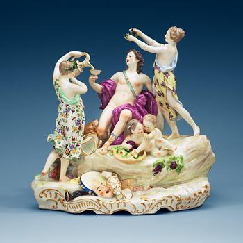 837. A large Royal Copenhagen porcelain figure group, 19th Century.