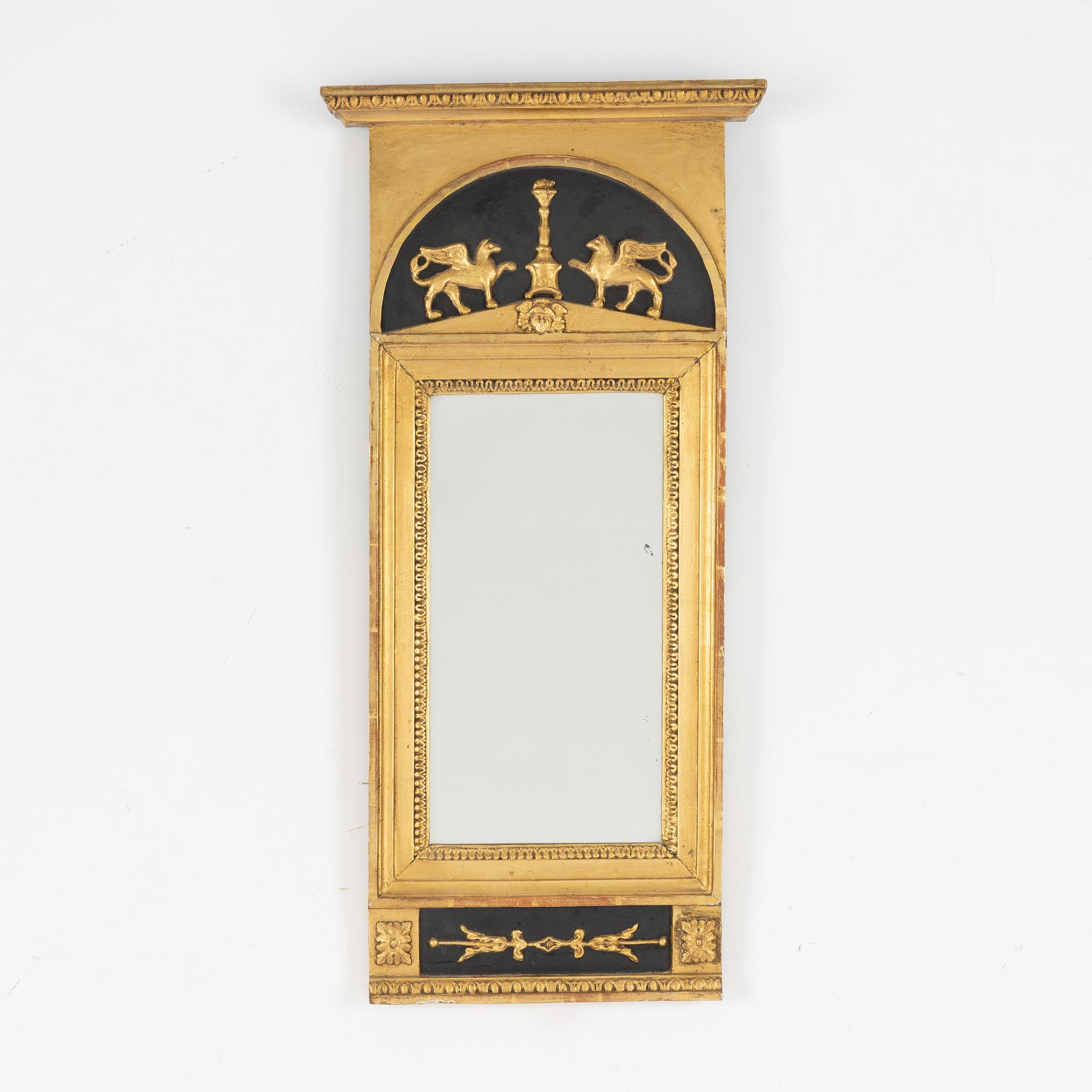 A Swedish Empire Mirror, first half of the 19th Century.