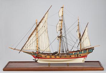 SKEPPSMODELL, trä, 1900-tal.