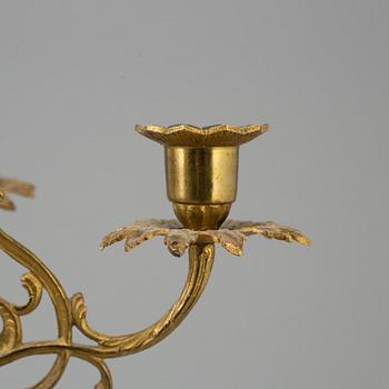 A pair of late 19th century candelabras.