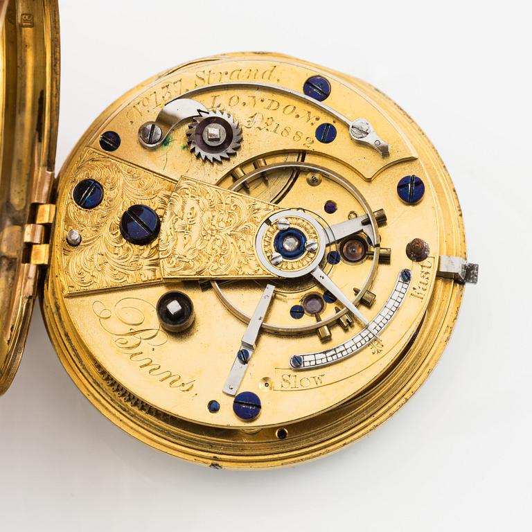 Binns 137 Strand, London, pocket watch, 49.5 mm.