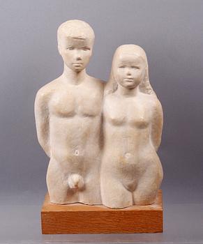 STIG BLOMBERG, skulptur, gips. Sign.