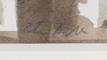 Peter Dahl, akvarell, signerad.
