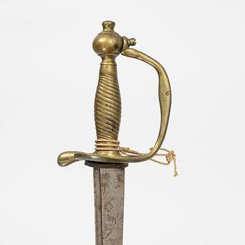 Cutlass, Swedish, model 1856 with brass hilt. - Bukowskis