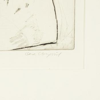 Lena Cronqvist, drypoint, signed 21/25.