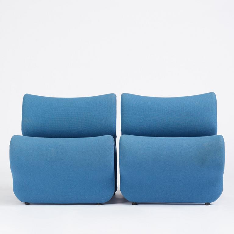 Jan Ekselius, a pair of lounge chairs, 'Etcetera', J.O. Carlssons Möbel AB, Vetlanda, 1960-70s.