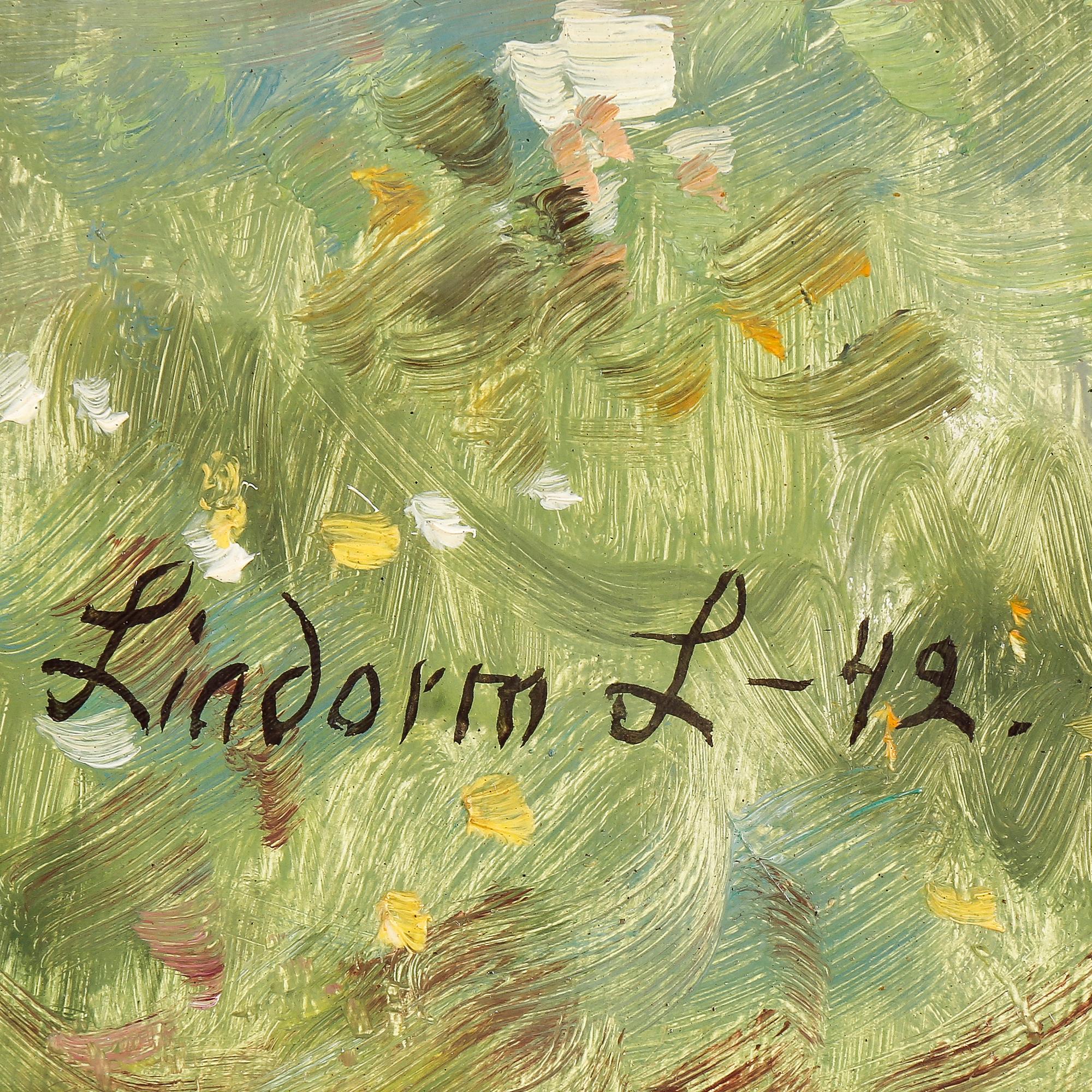 LINDORM LILJEFORS, olja på pannå, signerad, daterad -42.