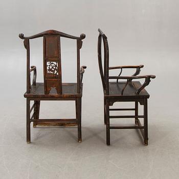 Chairs, a pair, China, 19/20th century.