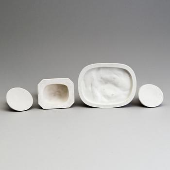 FOUR PARIAN FIGURES, Gustafsberg, ca 1900.