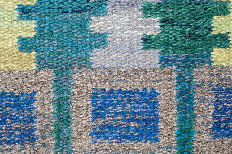 matto, "Sommarnatt", flat weave, ca 203,5 x 133-140 cm, signed JJ.