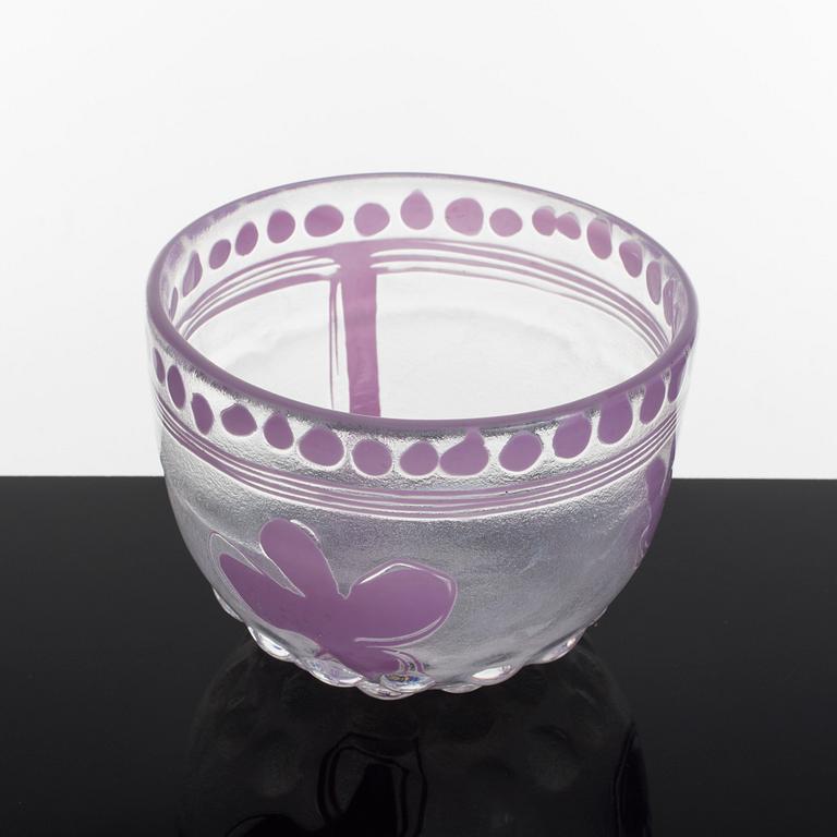 BERTIL VALLIEN, skål, glas, unik, Boda Åfors.